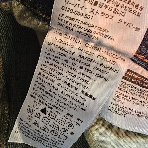 EUC LEVI'S CLASSIC STRAIGHT DARK WASH JEANS SIZE 12 S W 31 L 28 - Picture 13 of 15